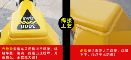 冠航機(jī)械優(yōu)化手動液壓搬運車焊接工藝
